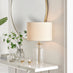 Nora Glass and Cream Table Lamp