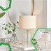 Nora Glass and Cream Table Lamp