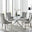 Novara 100Cm Silver Table & 4 Velvet Belgravia Chairs