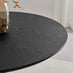 Novara Round Black Wood and Metal 4 Seater Dining Table