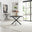 Novara Round Black Wood and Metal 6 Seater Dining Table