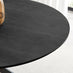 Novara Round Black Wood and Metal 6 Seater Dining Table