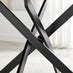 Novara Round Black Wood and Metal 6 Seater Dining Table