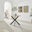 Novara Round Oak Veneer and Black Metal 4 Seater Dining Table