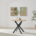 Novara Round Oak Veneer and Black Metal 4 Seater Dining Table