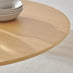 Novara Round Oak Veneer and Black Metal 4 Seater Dining Table