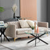 Novara Round Glass and Black Coffee Table
