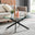 Novara Round Glass and Black Coffee Table