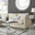 Novara Round Grey Marble Glass and Silver Coffee Table