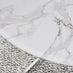 Novara Round White Marble Glass and Silver Coffee Table