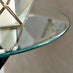 Novara Round Glass and Black Side Table