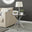 Novara Round Grey Marble Glass and Silver Side Table