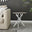 Novara Round Grey Marble Glass and Silver Side Table
