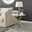 Novara Round White Marble Glass and Gold Side Table