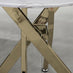 Novara Round White Marble Glass and Gold Side Table