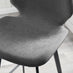2x Nyla Dark Grey Fabric Counter Stools Black Legs
