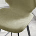 2x Nyla Sage Green Fabric Counter Stools Black Legs