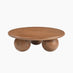 Olympus Round Walnut Wood Sphere Leg Coffee Table