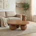 Olympus Round Walnut Wood Sphere Leg Coffee Table