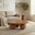Olympus Round Walnut Wood Sphere Leg Coffee Table