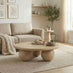 Olympus Mango Wood White Oak Finish Coffee Table