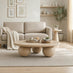 Olympus Mango Wood White Oak Finish Coffee Table