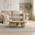 Olympus Mango Wood White Oak Finish Coffee Table