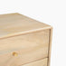 Ontario 2 Drawer Rectangle White Oak Wood Bedside Table
