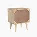 Ontario 2 Drawer Rectangle White Oak Wood Bedside Table