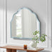 Opaline Blue Ornate Large Arch Wall Mirror
