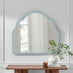 Opaline Blue Ornate Large Arch Wall Mirror