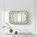 Opaline Grey Deco Style Rectangle Wall Mirror