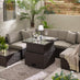 Orlando Brown Rattan Rising Garden Coffee to Dining Table