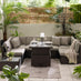 Orlando Brown Rattan Rising Garden Coffee to Dining Table