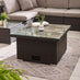 Orlando Brown Rattan Rising Garden Coffee to Dining Table