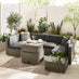 Orlando Grey Rattan Rising Garden Coffee to Dining Table