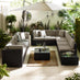 Orlando Black Rattan & Grey 10 Seat Modular Garden Sofa