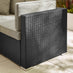 Orlando Black Rattan & Grey 4 Seat Modular Garden Sofa