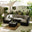 Orlando Black Rattan & Grey 6 Seat Modular Garden Sofa