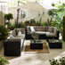Orlando Black Rattan & Grey 8 Seat Modular Garden Sofa