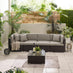 Orlando Brown Rattan & Brown 4 Seat Modular Garden Sofa