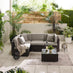 Orlando Brown Rattan & Brown 4 Seat Modular Garden Sofa