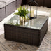 Orlando Brown Rattan & Brown 4 Seat Modular Garden Sofa