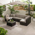 Orlando Brown Rattan & Brown 6 Seat Modular Garden Sofa