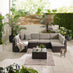 Orlando Brown Rattan & Brown 6 Seat Modular Garden Sofa