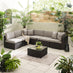 Orlando Brown Rattan & Brown 6 Seat Modular Garden Sofa