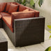 Orlando Brown Rattan & Orange 8 Seat Modular Garden Sofa