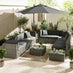Orlando Grey Rattan & Grey 10 Seat Modular Garden Sofa