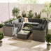 Orlando Grey Rattan & Grey 10 Seat Modular Garden Sofa