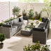 Orlando Grey Rattan & Grey 10 Seat Modular Garden Sofa